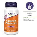 ナウフーズ エッグシェル メンブレン (卵殻膜) 500mg ベジカプセル 60粒 NOW Foods Eggshell Membrane 500mg Veg Capsules NEM コンドロイチン グルコサミン ヒアルロン酸 コラーゲン