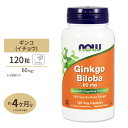 ギンコビローバ（イチョウ葉エキス）60mg 120粒 NOW Foods(ナウフーズ)