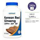 ニュートリコスト コリアンレッドジンセン(高麗紅参) 1000mg 240粒 カプセル Nutricost Korean Red Ginseng Capsules ヘルスケア 高麗人参 ハーブ バランス めぐり