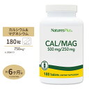 ネイチャーズプラス カルシウム 500mg & マグネシウム 250mg 180粒 タブレット Nature's Plus CAL / MAG カルマグ