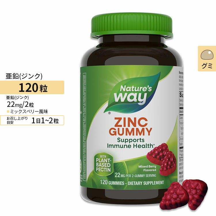 lC`[YEFC O~ 11mg ~bNXx[ 120 Nature's Way Zinc Gummies Gummy Ages 9+ Mixd-Berry Flavored WN K{~l fBtFXT|[g