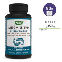 ネイチャーズウェイ メガ 3-6-9 オメガブレンド 1,350mg ソフトジェル 90粒 ライム風味 Nature's Way Mega 3-6-9 Omega Blend オメガ3 ..