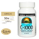 ソースナチュラルズ C-1000 タイムリリースwith ローズヒップ 1000mg 50粒 Source Naturals C-1000 50Tablets サプリメント 健康サプリ ビタミン類 ビタミンC配合