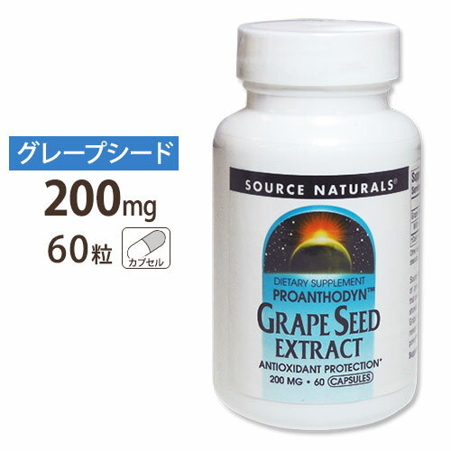 \[Xi`Y O[vV[hGLX uhEq 200mg 60 Source Naturals Grape Seed Extract 200mg 60Capsules[ܗL]Tvg OPC |tFm[ AJ