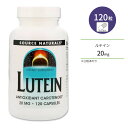 【ポイントUP対象★3月4日 20時 - 11日 2時迄】ソースナチュラルズ ルテイン 20mg 120粒 カプセル Source Naturals Lutein サプリメント アイケア ビジョンサポート ブルーライト クリア スマホ PC