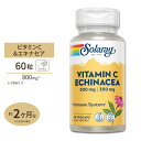 ソラレー ビタミンC with エキナセア 500mg ベジタリアンカプセル 60粒 Solaray Echinacea Root VegCap体調 管理 健康 話題 対策 習慣 1