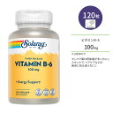 商品説明 ●ビタミンB6は、ピリドキシンとも呼ばれ、赤身肉、鶏肉、バナナ、マグロなどに多く含まれるビタミンです◎ ●特にタンパク質の分解を助けるため、タンパク質の摂取量が多い人ほど、ビタミンB6の必要量も多くなります◎ ●ソラレーの「Vitamin B-6 Timed-Release」ではカプセルに2段階タイムリリース加工を施し、体内で素早く溶けて吸収されるビタミンB6と、ゆっくりと溶けて吸収されるビタミンB6の2種類を用いることで効果的な摂取を実現しています♪ ●スキンケア、ヘアケアなどの美容に気を遣う方の毎日の美容習慣に♪ ●「フラフラ」が気になる女性の方、妊娠中、授乳中の女性にも♪ ●頑張りすぎてしまう方や毎日忙しい方、スポーツをしている方に♪ ※ヴィーガン仕様 粒数・含有量違いはこちら♪ その他のビタミンB6配合のサプリはこちら♪ 消費期限・使用期限の確認はこちら 内容量 / 形状 120粒 / ベジタブルカプセル 成分内容 詳細は画像をご確認ください ※製造工程などでアレルギー物質が混入してしまうことがあります。※詳しくはメーカーサイトをご覧ください。 飲み方 食品として1日1粒を目安にお召し上がりください。 ※詳細は商品ラベルもしくはメーカーサイトをご確認ください。 メーカー Solaray (ソラレー) ・成人を対象とした商品です。 ・次に該当する方は摂取前に医師にご相談ください。 　- 妊娠・授乳中 　- 医師による治療・投薬を受けている ・高温多湿を避けて保管してください。 ・お子様の手の届かない場所で保管してください。 ・効能・効果の表記は薬機法により規制されています。 ・医薬品該当成分は一切含まれておりません。 ・メーカーによりデザイン、成分内容等に変更がある場合がございます。 ・製品ご購入前、ご使用前に必ずこちらの注意事項をご確認ください。 Solaray Vitamin B-6, Timed-Release 12743Vcp, (Btl-Plastic) 100mg 120ct 生産国: アメリカ 区分: 食品 広告文責: &#x3231; REAL MADE 050-3138-5220 配送元: CMG Premium Foods, Inc. ソラレー Solaray そられー さぷりめんと 健康 けんこう サポート さぽーと へるしー ヘルシー ヘルス ヘルスケア へるすけあ 手軽 てがる 簡単 かんたん 人気 にんき おすすめ お勧め オススメ ランキング上位 らんきんぐ 海外 かいがい あめりか アメリカ 補助食品 ほじょしょくひん 栄養 えいよう 栄養補助 ビタミンB-6 ビタミンB6 B6 びたみん 元気 げんき 健康維持 不規則 生活習慣 食生活 外食 ぴりどきしん ヴィーガン ビーガン スポーツ 忙しい 美容 ビューティー びゅーてぃー スキンケア すきんけあ ヘアケア 髪 女性 フラフラ 妊娠中 授乳中