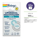 ソラレー リポソーム マルチビタミン メンズ 60粒 ベジカプセル Solaray Liposomal Multivitamin Men's Vegetable Capsules サプリメント 男性 ビタミン ミネラル マルチミネラル アミノ酸 アクティブ エネルギッシュ