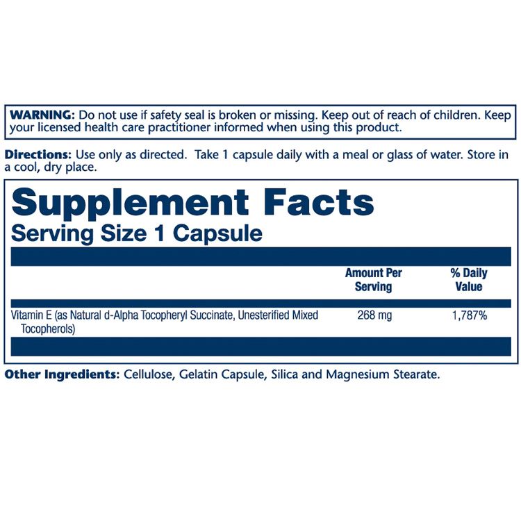 【最大10%OFFクーポン】ソラレー ドライフォーム ビタミンE ミックストコフェロール 268mg カプセル 50粒 Solaray Vitamin E, Dry Form Mixed Tocopherols 268mg 混合トコフェロール