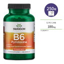 スワンソン ビタミンB6 (ピリドキシン) 100mg 250粒 カプセル Swanson Vitamin B6 Pyridoxine サプリ ヘルスケア スキンケア 美容 1