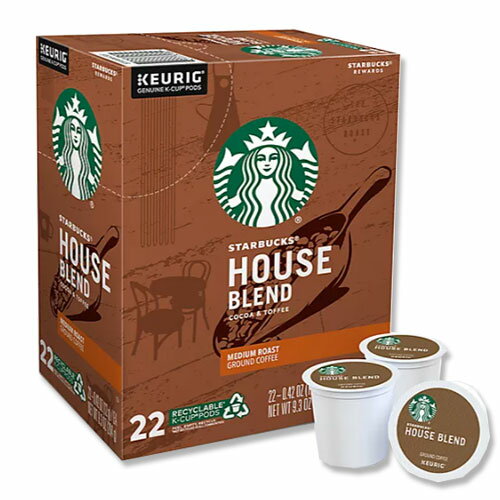 キューリグ Kカップ ハウスブレンドコーヒー 22個入り 各0.42oz (約12g) Starbucks (スターバックス)