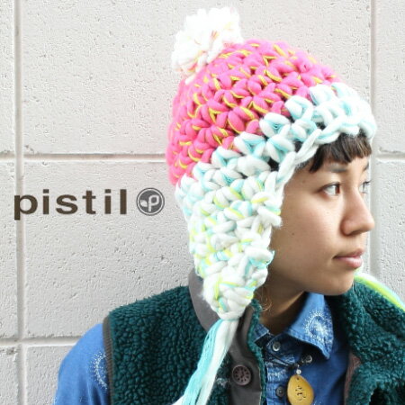 ニット帽 メンズ ボンボン レディース ブランド Pistil MARCY 耳あて ピンク 白 【メール便可】 ニット帽 メンズ ボンボン レディース ブランド Pistil MARCY 耳あて ピンク 白 【メール便可】
