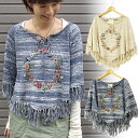 yzGOHEMP S[wv BOHEMIAN FLOWE PONCHO T}[jbg|` wv