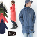 kiu キウ RAIN JIP UP レイン ジップアップ ブルゾン ポンチョ レインコート K116 防水 ポーチつき カーキ/ブラック/ピンク/ネイビー/オ...