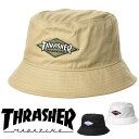 帽子 メンズ スラッシャー ハット THRASHER DIAMOND LOGO ツイルバケットハット 帽子 21TH-H04 メンズ レディース シンプル 刺繍 アウトドア 紫外線対策 春 夏 春夏