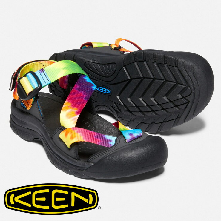 ネコポス不可 タイプ KEEN キーン ゼラポート ツー Multi Tye-Dye/Black 1022419 メンズ キャンプ アウトドア サンダル 現在開催中のキャンペーン一覧甲 をホールドし、脱ぎ履きを容易にする調節可能なストラップが しっかりとしたフィットを約束 アウトソールにレーザーサイピングを施し、 接地面から水を押し流すことによって優れたグリップ性を発揮 動いても動いても快適な速乾性ライニング解剖学的にデザインされた中足部がナチュラルなフィットを約束 成型ラバーガードを使用した《KEEN.PROTECT》が 確かなトゥ・プロテクションを実現 ※　商品写真は実際の色に近づけるように作業していますが、ディスプレイにより、実物とイメージ・色が異なる場合もございますので予めご了承下さい。 SPEC＆ATTENTION サイズ US8.5(26.5cm)、US9(27cm)、US9.5(27.5cm)、US10(28cm) 2.5mmリサイクルPETプラスチック製の ラウンドポリエステルコード×エンジニアードニットアッパー× メッシュアッパー 踏み跡を残さず、耐摩耗性とグリップ性に優れた ノンマーキングラバーアウトソール 軽量で劣化しにくく、 歩行時の衝撃を緩和する圧縮成型EVAミッドソールが 優れたクッション性を実現 高い通気性と速乾性に優れるメッシュライニングが、 ドライで快適な履き心地を提供 足裏形状に合わせて立体成型されたEVAフットベッドが 快適なクッション性を発揮