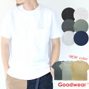 グッドウェア ポケット tシャツ goodwear(グッドウェア) クルーネック ポケット tシャツ メンズ 大きいサイズ Goodwear USAコットン ポケット TEE W7-2500 キャンプ ファッション 服 服装 女子 女性 男性 春 夏 春夏 夏用