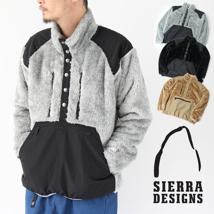フリース ボアジャケット メンズ レディース ジャケット シェラデザイン SIERRA DESIGNS 60/40 ボアフリース プルオーバー アノラック ロクヨンクロス 防寒 アウトドア 20934584 GO OUT 掲載 アウター キャンプ 冬キャンプ ファッション 秋 冬 秋冬