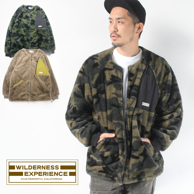 WILDERNESS EXPERIENCE ウィルダネス エクスペリエンス ノーカラー ファー ブルゾン カジュアル アウトドア ブランド キャンプ 服装 ファッション 秋 冬 秋冬