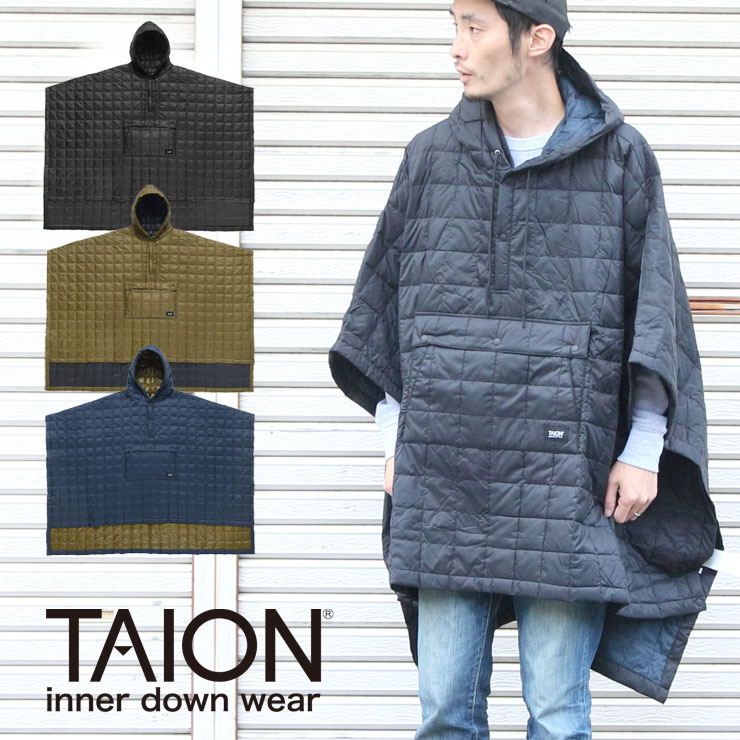 楽天市場 Taion ダウン ポンチョ メンズ レディース タイオン Taion 106 大きいサイズ 防寒 カジュアル 軽量 キャンプ 冬キャンプ ファッション 秋 冬 秋冬 Protocol 男性 みんなのレビュー 口コミ