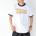 tシャツ 半袖 メンズ 大きいサイズ レディース 半袖 tシャツ BACK TO THE FUTURE リンガーTee バックトゥザフューチャー ロゴ 大きめ Mサイズ Lサイズ XLサイズ 春 夏 春夏 大阪 取り扱い店