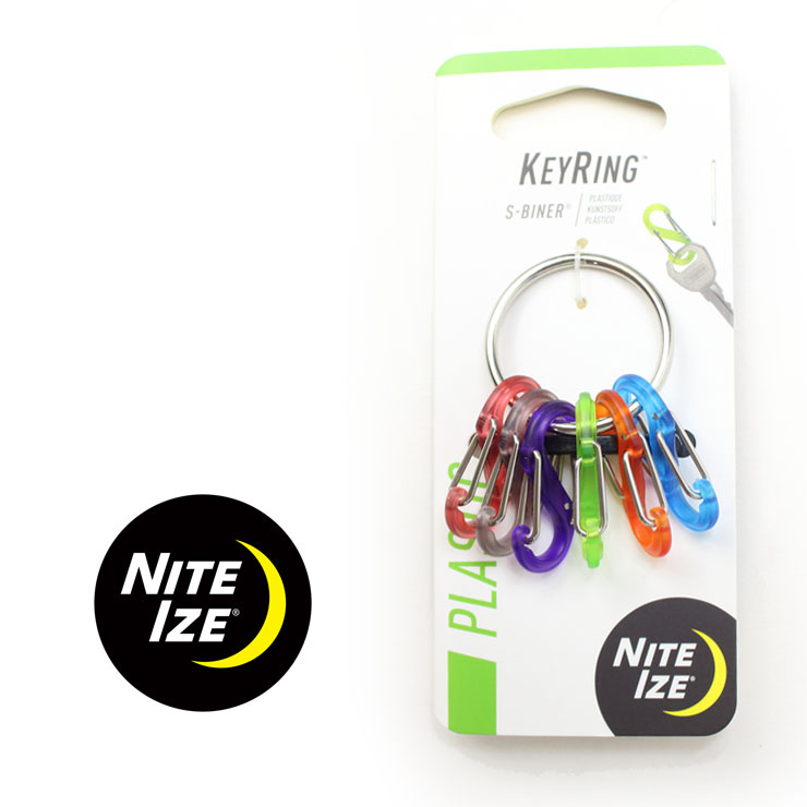 カラビナ キーホルダー NITEIZE ナイトアイズ キーリング プラスチック エスビナー シルバー NI04217 / 男性 女性 メンズ レディース キーリング ブランド カラビナ フック プレゼント ギフト 通販【国内正規品】