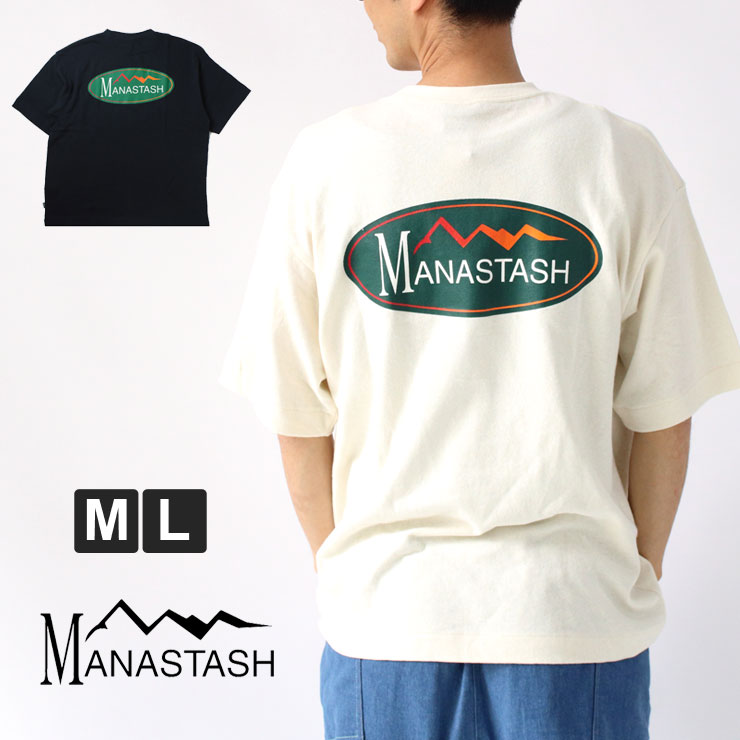 Rakuten - マナスタッシュ tシャツ MANASTASH マウンテン ヘンプ オリジナル ロゴ Tee 4134002 メンズ 春 春服 春物 夏 春夏 半袖Tシャツ メンズ ロゴ 男性 返品交換不可 通常価格7700円