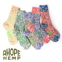 A HOPE HEMP ア ホープヘンプ クルーソックス 靴下 メンズ レディース 日本製 HSX-295