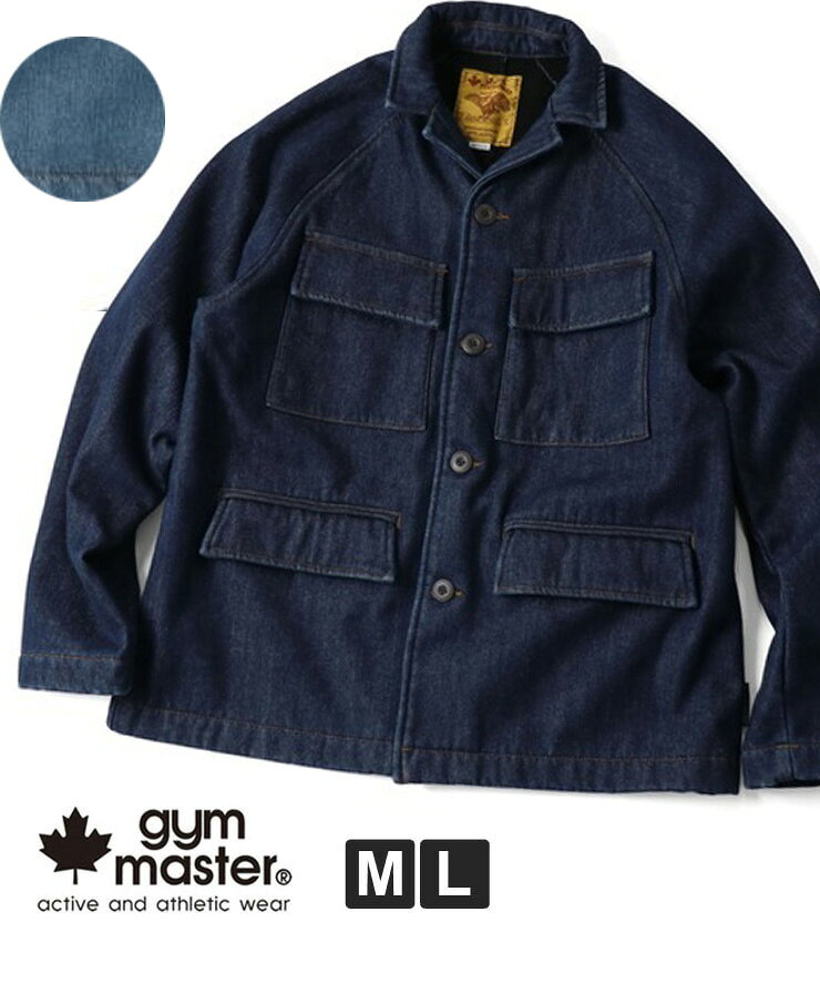 樂天商城 - gym master ジムマスター 中綿 ボンディングデニム・カツラギフラップポケットジャケット G421786 メンズ レディース ブルゾン 秋 冬 秋冬