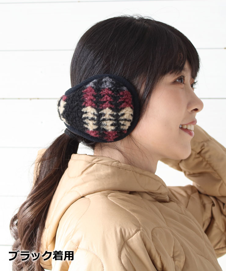 PENDLETON ペンドルトン ボア イヤーマフラー PDT-000-243031 耳当て イヤーマフ 後ろ耳当て 折りたたみ 柄 メンズ レディース アウトドア 防寒 暖かい 保温 秋 冬 秋冬 フリース プレゼント