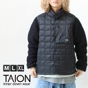 タイオン TAION クラシック ハイネック ライトダウンジャケット ポーラテックスリーブ (800FP) TAION-102BCMT