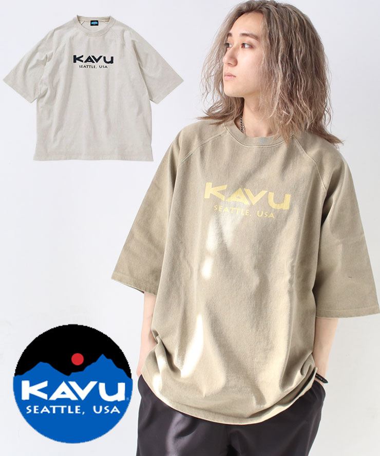 樂天商城 - Tシャツ 半袖 メンズ KAVU カブー メンズ ヘビーウェイト Tシャツ 19821807 カットソー レディース アウトドア キャンプ ブランド Mサイズ Lサイズ 春 夏 春夏 新作 ギフト プレゼント