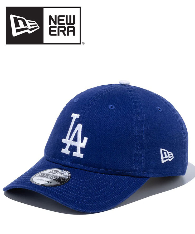 樂天商城 - ニューエラ NEW ERA 9TWENTY ロサンゼルス ドジャース キャップ ウォッシュドコットン ダークロイヤル ホワイト メンズ レディース 帽子 野球帽 秋 冬 秋冬 14525136