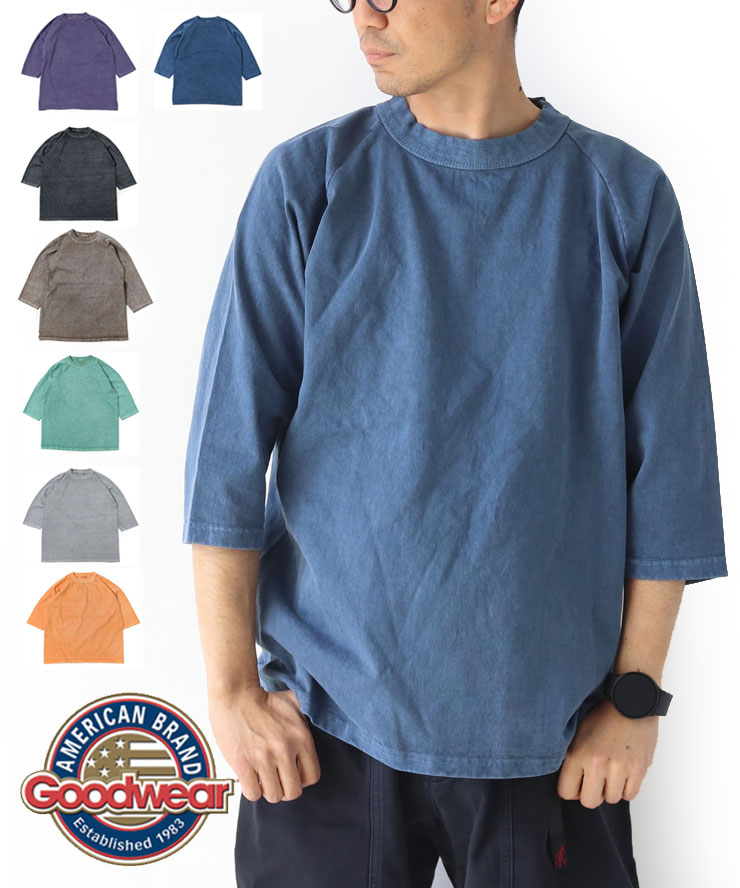GOODWEAR ���åɥ����� 3/4 RAGLAN TEE PIGMENT DYE ��� ����ꥫ�� 3/4 T����� ��ǥ�����