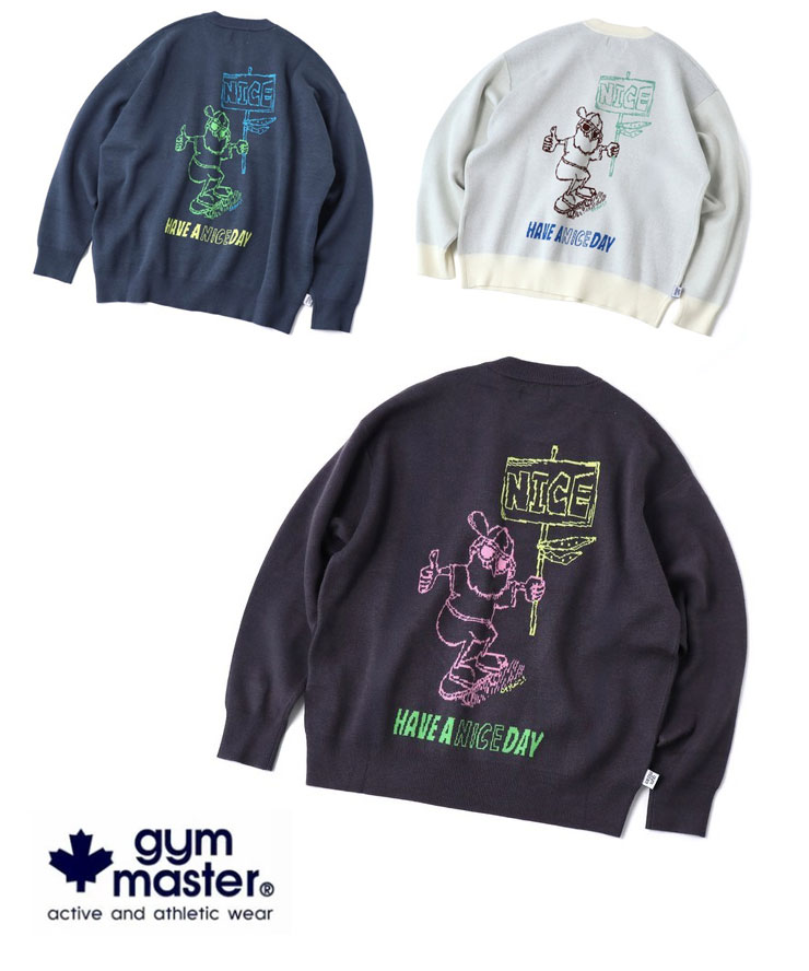 gym master ジムマスター ジャガードニットNICE クルーネック G621795 メンズ 大きいサイズ レディース ニット セーター Mサイズ Lサイズ XLサイズ 秋 冬 秋冬 新作 プロトコル(4.0)