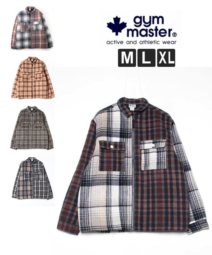 Rakuten - gym master ジムマスター ヘビーチェックネル中ワタジップジャケット G633715 メンズ レディース ジャケット カバーオール 秋 冬 秋冬