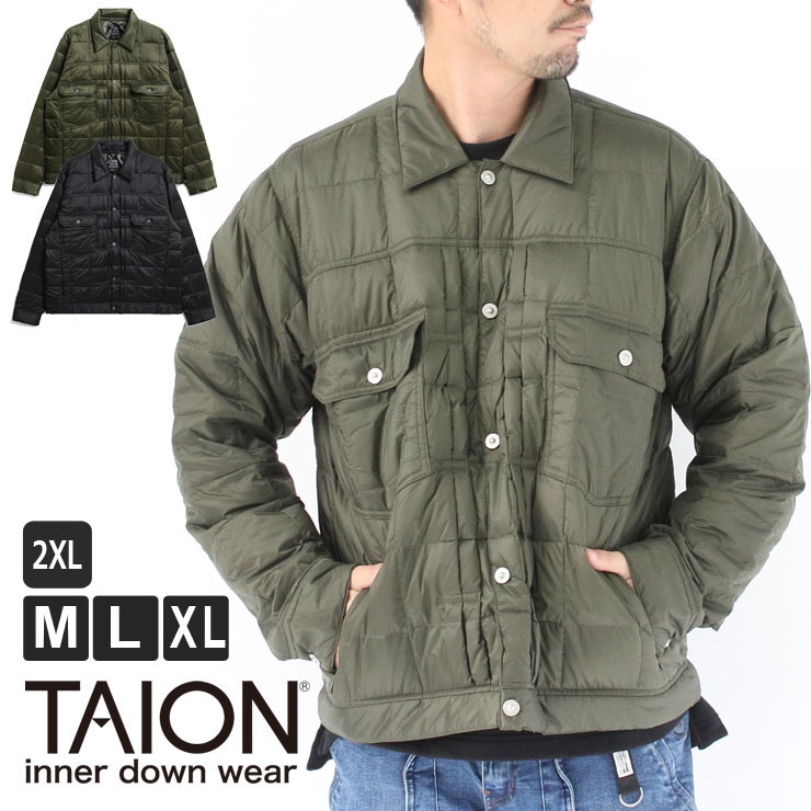 樂天商城 - TAION インナーダウン メンズ レディース タイオン Gジャン ダウンジャケット TAION-109GJ インナーダウン 大きいサイズ 防寒 カジュアル 軽量 キャンプ 冬キャンプ ファッション 秋 冬 秋冬