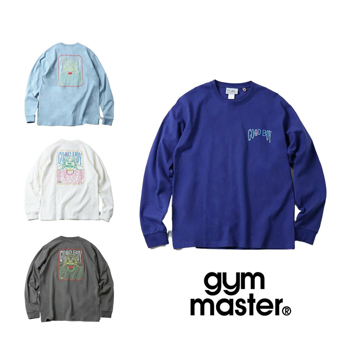 樂天商城 - gym master ジムマスター ロンT メンズ 7.4oz ヘビーウェイト 長袖Tシャツ GOOD BOY 刺繍 リブ袖 カジュアル アウトドア G621769 プロトコル 春 夏