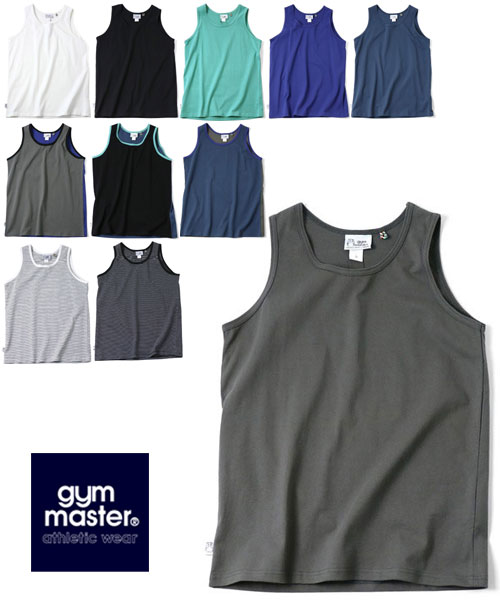 Rakuten - gym master ジムマスター タンクトップ メンズ 7.4oz ヘビーウェイト ノースリーブ コットン 綿100％ 無地 配色パイピング アウトドア キャンプ 夏 G721715