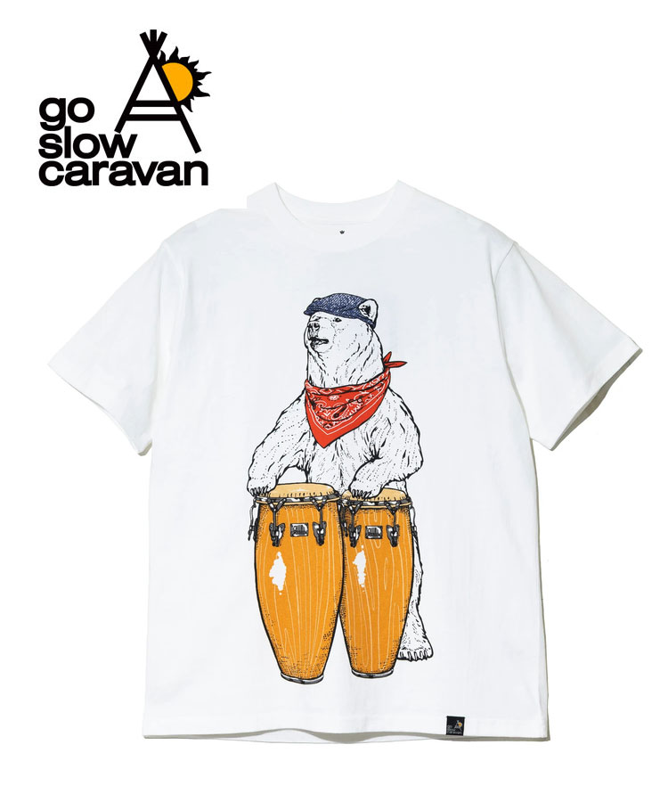 樂天商城 - go slow caravan ゴースローキャラバン Tシャツ メンズ 半袖 コンガクマ プリントT USA/C 熊 クマ アウトドア カジュアル 361909