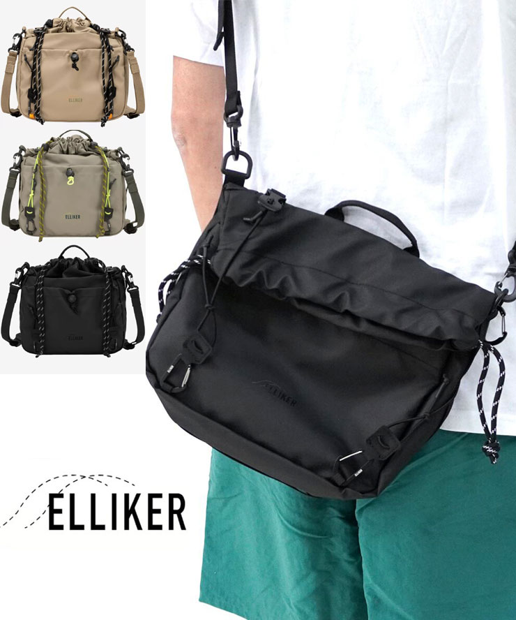 樂天商城 - ELLIKER エリカー ショルダーバッグ NIDDER 6L 34062 クロスボディバッグ ミニバッグ 軽量 防水 リサイクル素材 アウトドア メンズ レディース