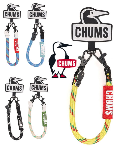 樂天商城 - CHUMS チャムス スポテッドガーデンイール ロープストラップ CH62-2237 ネックストラップ スマホストラップ ショルダー キー 首掛け アウトドア