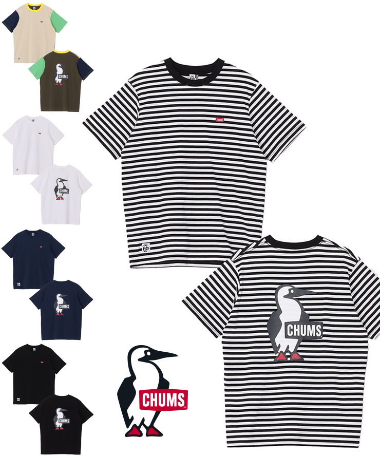 乐天商城 - Tシャツ メンズ レディース 春 夏 CHUMS チャムス 半袖Tシャツ ブービーロゴTシャツ Booby Logo T-Shirt プリントTシャツ CH01-2737