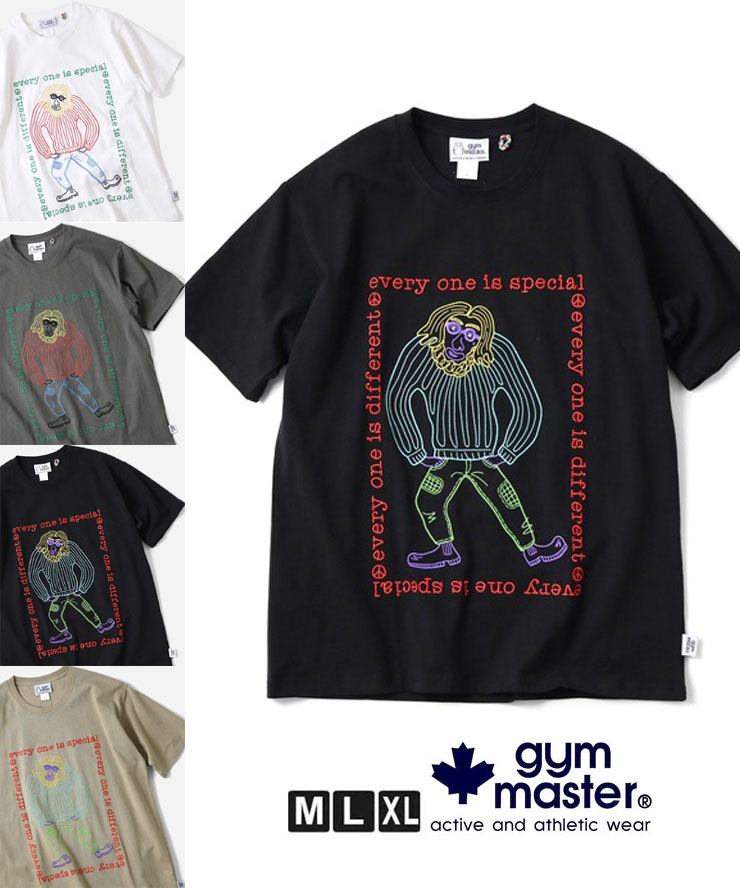 樂天商城 - gym master ジムマスター Tシャツ メンズ 半袖 7.4oz every one is special 刺繍Tee G721703 春夏 厚手 刺繍Tシャツ コットン カジュアル アウトドア 春 夏 春夏 新作