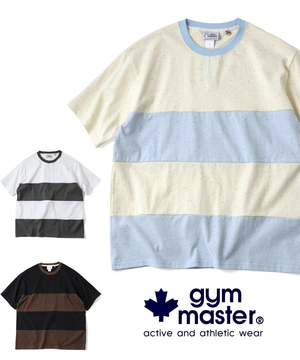 樂天商城 - gym master ジムマスター 段切り替えネップ Tee G721745 メンズ 半袖 春夏 Tシャツ 切替Tシャツ ネップ生地 カジュアル アウトドア
