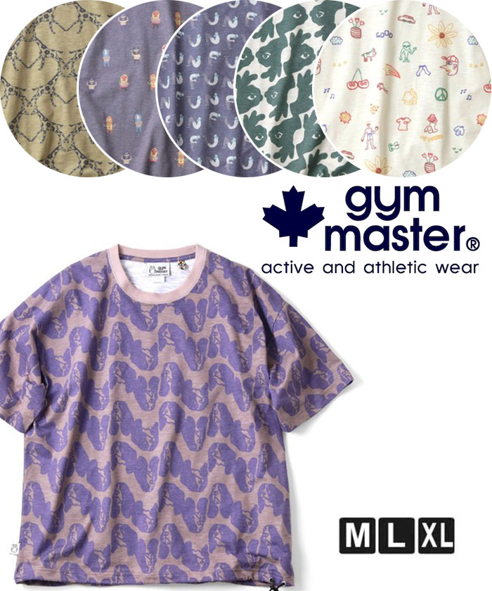 Rakuten - gym master ジムマスター T/Cドライスラブ ハッピーペイントビッグTee G733725 メンズ 半袖 春夏 ビッグTシャツ オーバーサイズ 吸水速乾 軽量 プリントTシャツ