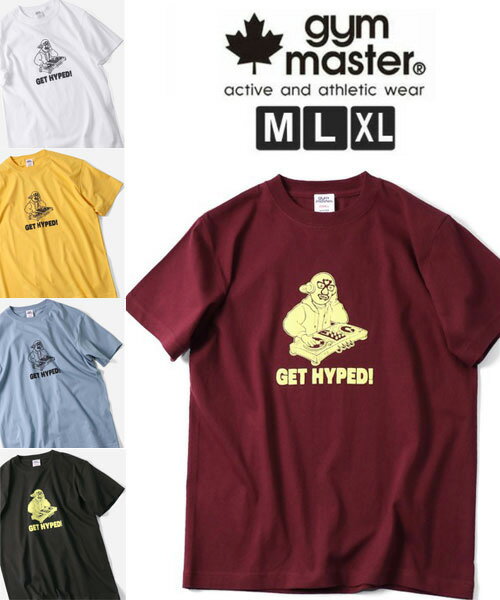 樂天商城 - gym master ジムマスター Tシャツ メンズ 半袖 5.6oz GET HYPED TEE G751770 プリントTシャツ コットン