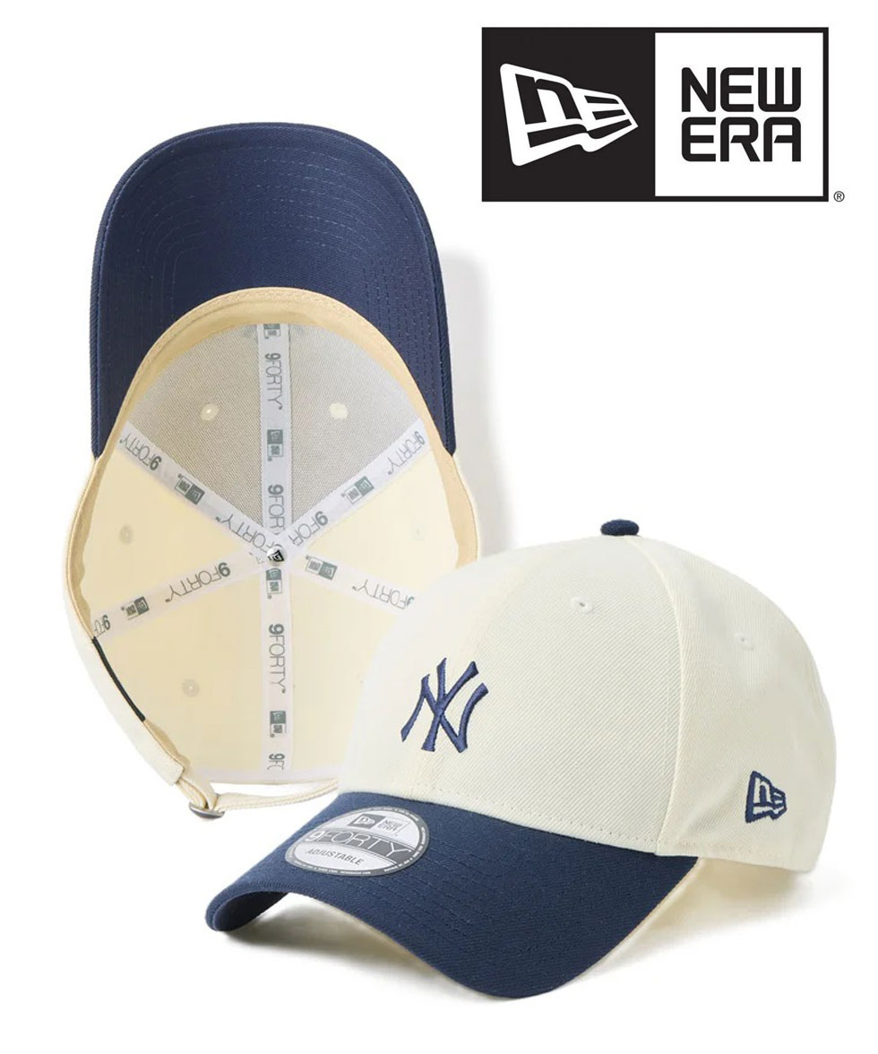 Rakuten - NEW ERA ニューエラ キャップ メンズ レディース 9FORTY MLB ニューヨーク・ヤンキース 14744846 ベージュ クロームホワイト ナイトシフトネイビー