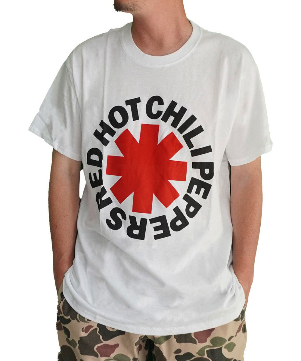 Rakuten - Red Hot Chili Peppers オフィシャル Tシャツ “RED ASTERISK” 半袖 バンドT コットン レッチリ ロックT ホワイト 040419 春 夏 春夏 新作