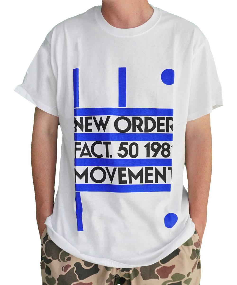 樂天商城 - MUSIC TEE ミュージック ティー NEW ORDER “MOVEMENT” オフィシャルTシャツ アルバムジャケットプリント バンドT メンズ ホワイト 春 夏 春夏 新作